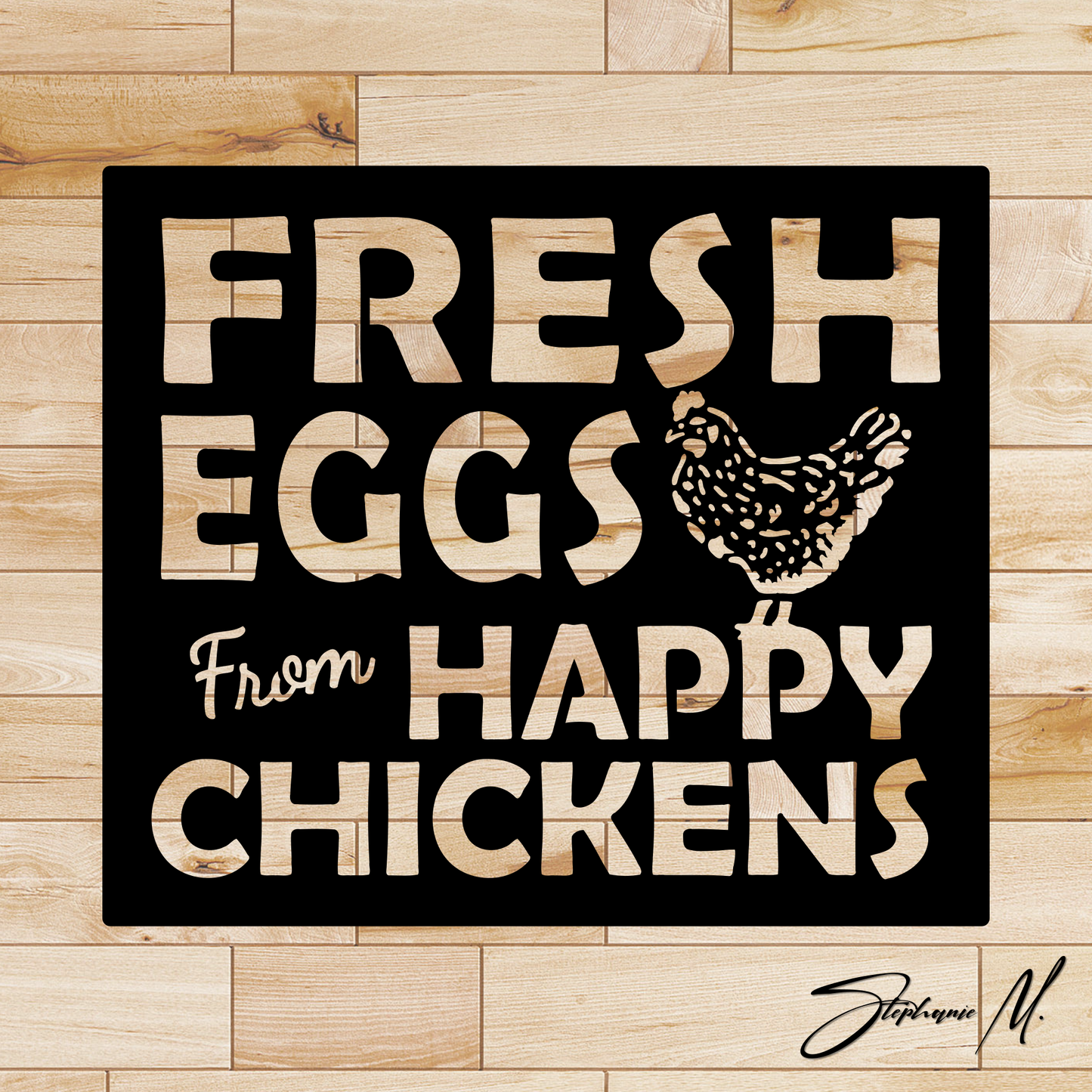 Fresh Eggs From Happy Chickens